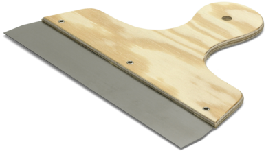 Bredspartel med træskaft 10 cm